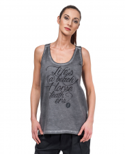 LIFE IS A BEACH TANK TOP (washed gray)