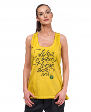 LIFE IS A BEACH TANK TOP (washed yellow)