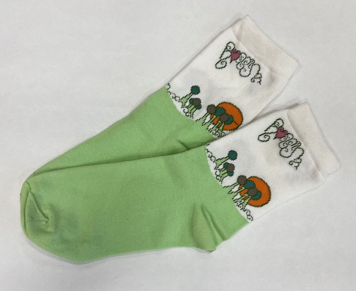 dámské ponožky ROXY SHROOMS LOVE SOCKS White/Green