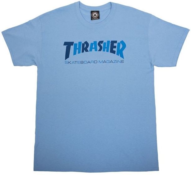 pánské triko THRASHER CHECKERS LOGO Carolina Blue