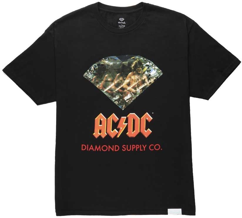 pánské triko DIAMOND AC/DC DIAMOND TEE Black