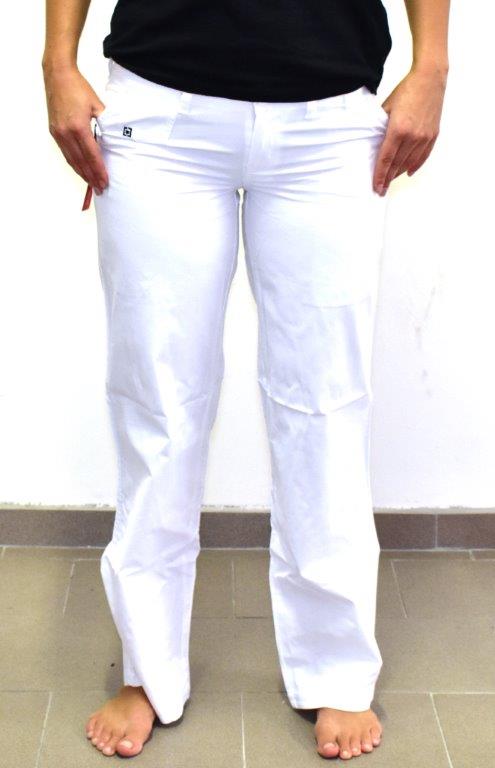 dámské kalhoty HORSEFEATHERS Dope twill pants white