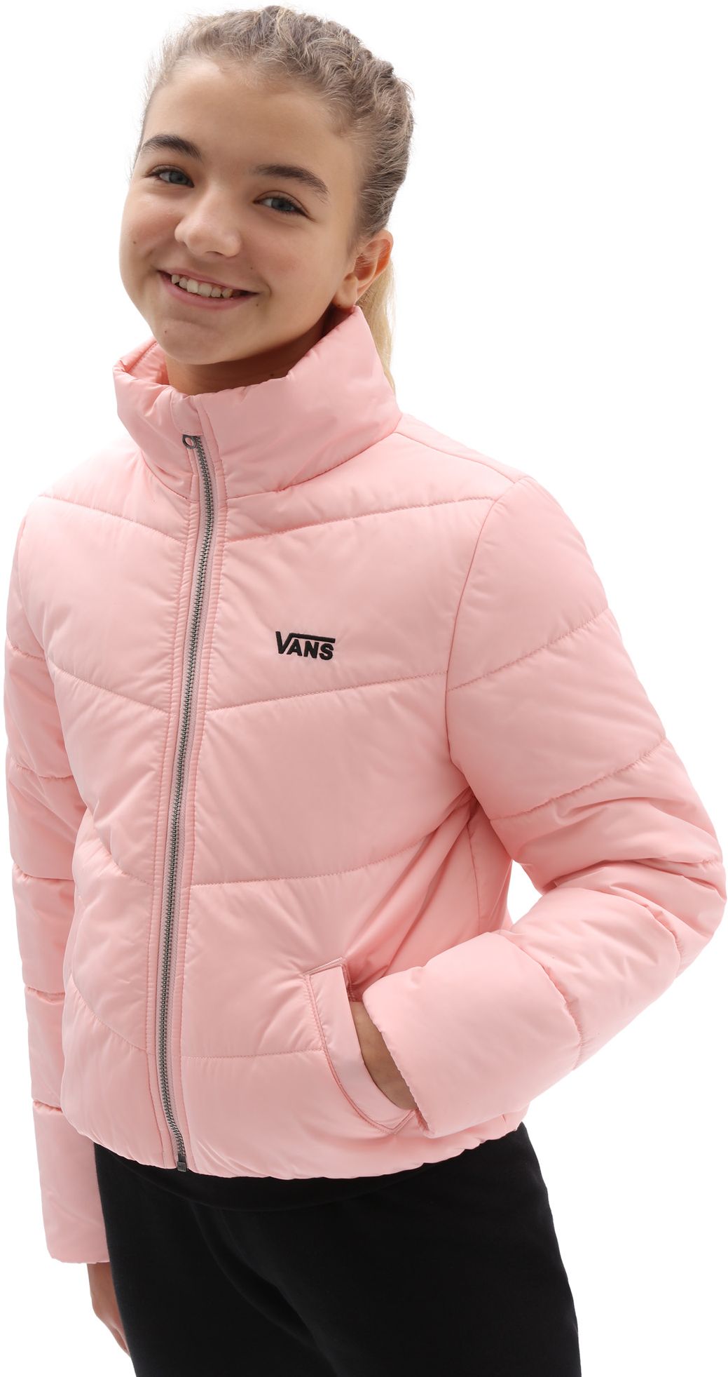 dětská zimní bunda VANS GIRLS FOUNDRY PUFFER MTE JACKET Powder Pink
