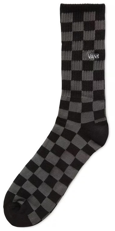 pánské ponožky VANS CHECKERBOARD CREW SOCKS Black/Charcoal