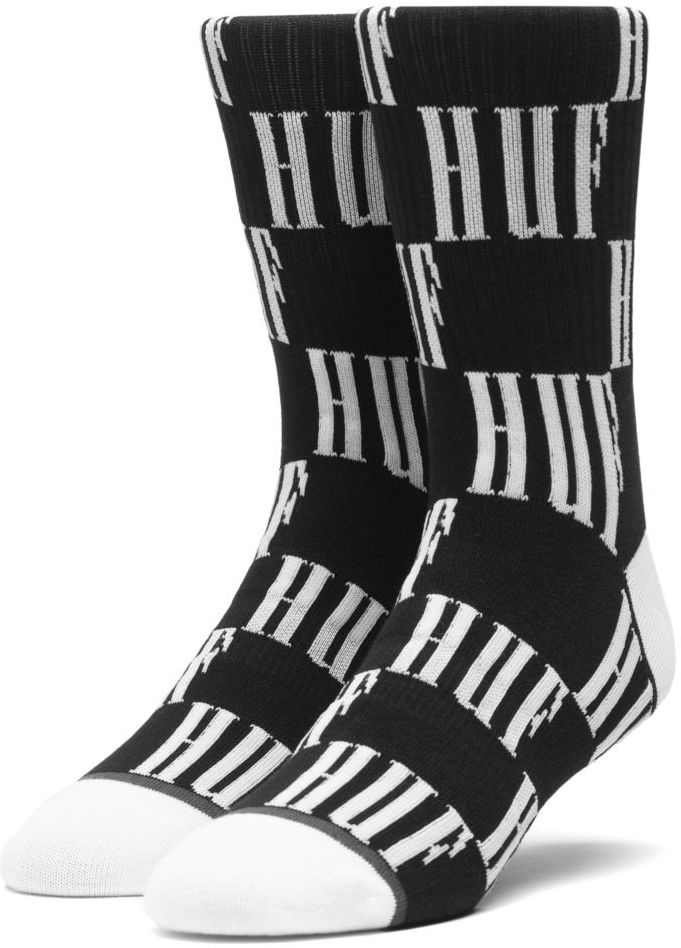 ponožky HUF BIG CHECKED SOCKS Black