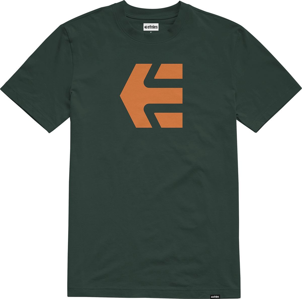 pánské triko ETNIES ICON TEE Green/Orange