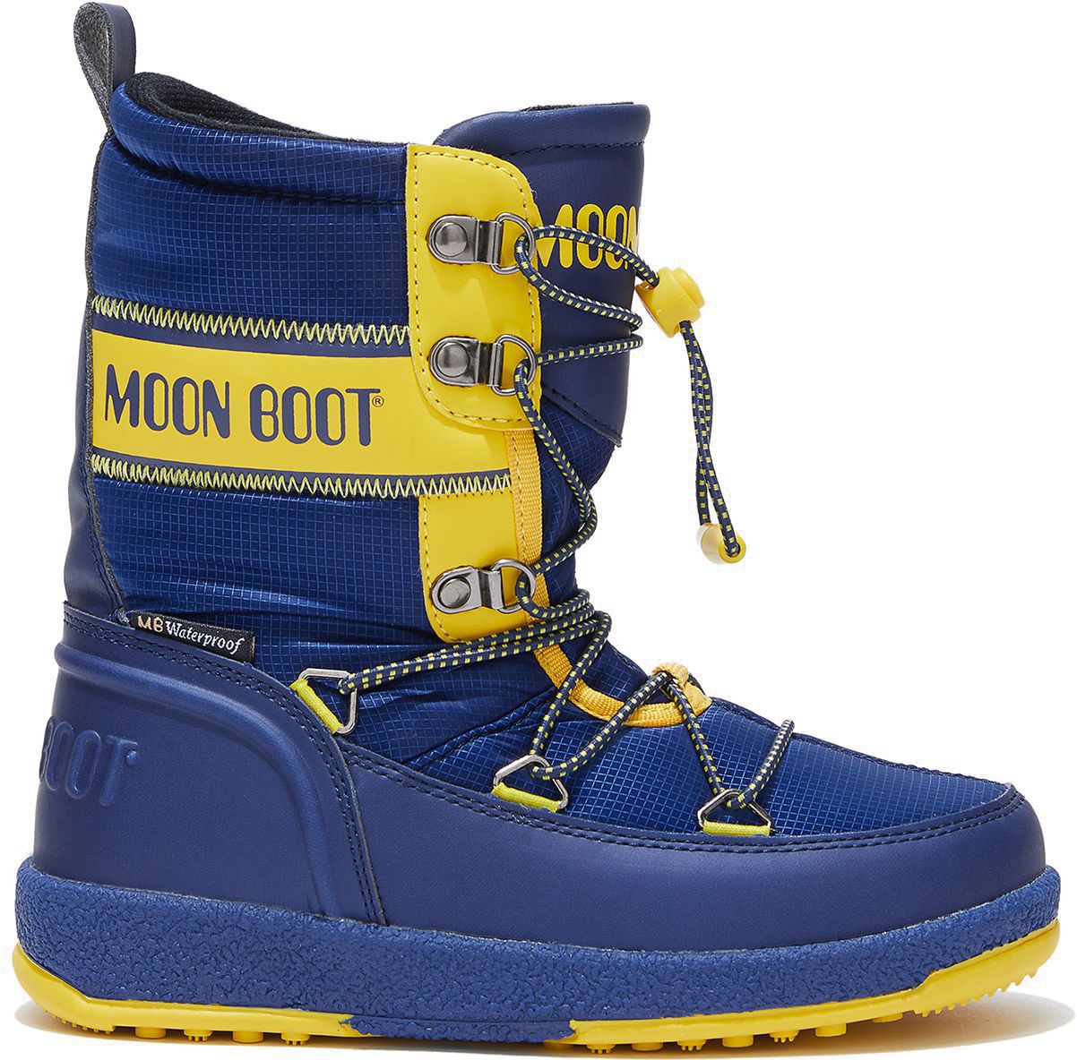 dětské zimní boty MOON BOOT JR BOY BIKER Blue/Yellow