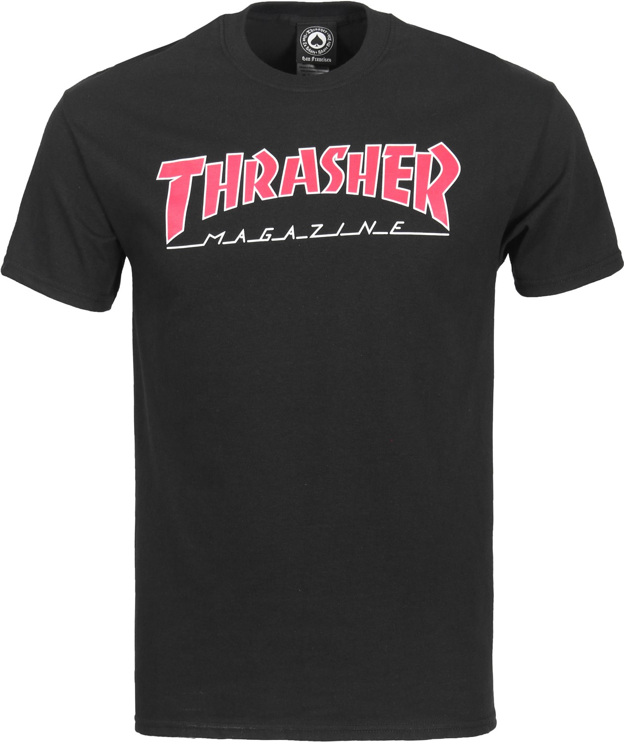 pánské triko THRASHER OUTLINED Black/Red