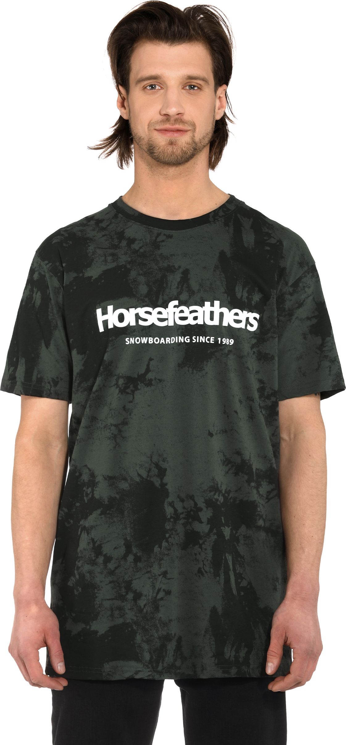 pánské triko HORSEFEATHERS QUARTER T-SHIRT (Gray Tie Dye)