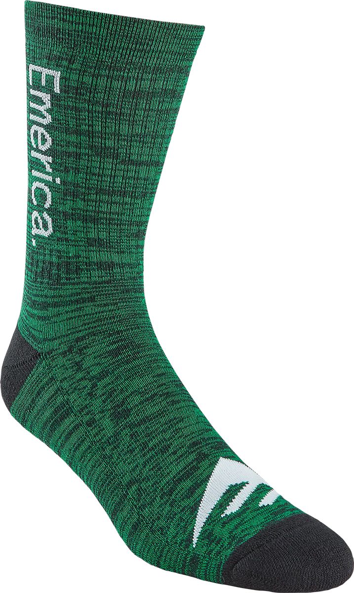 pánské ponožky EMERICA STATIC CREW SOCKS Black/Green