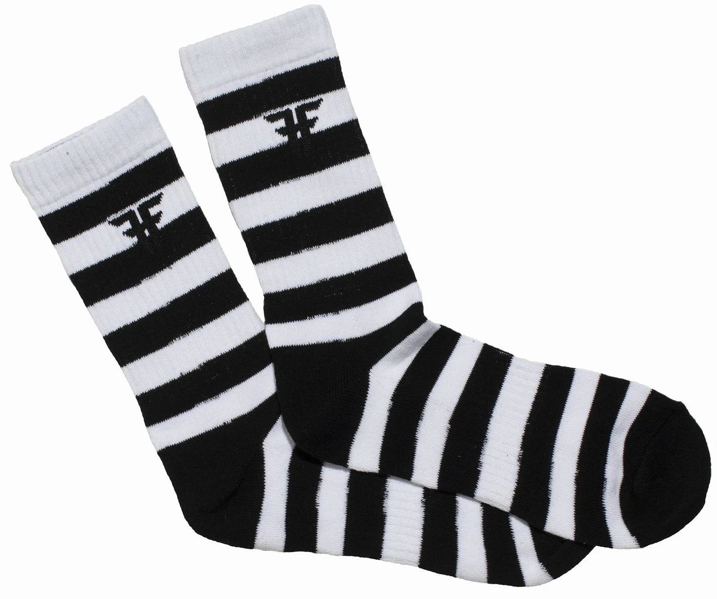 pánské ponožky FALLEN TRADEMARK STRIPED SOCKS White/Black