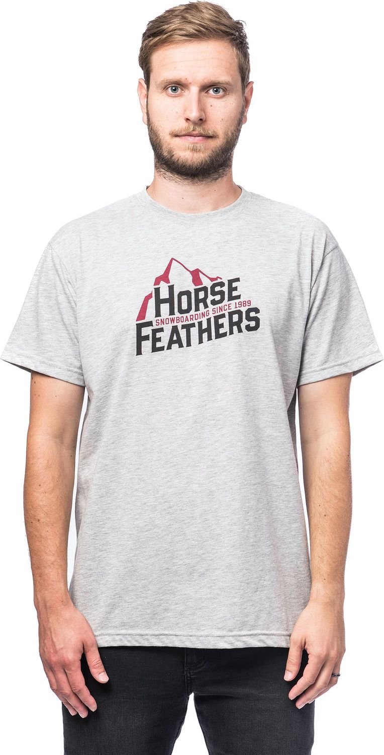 pánské triko HORSEFEATHERS SLANT T-SHIRT (ash)