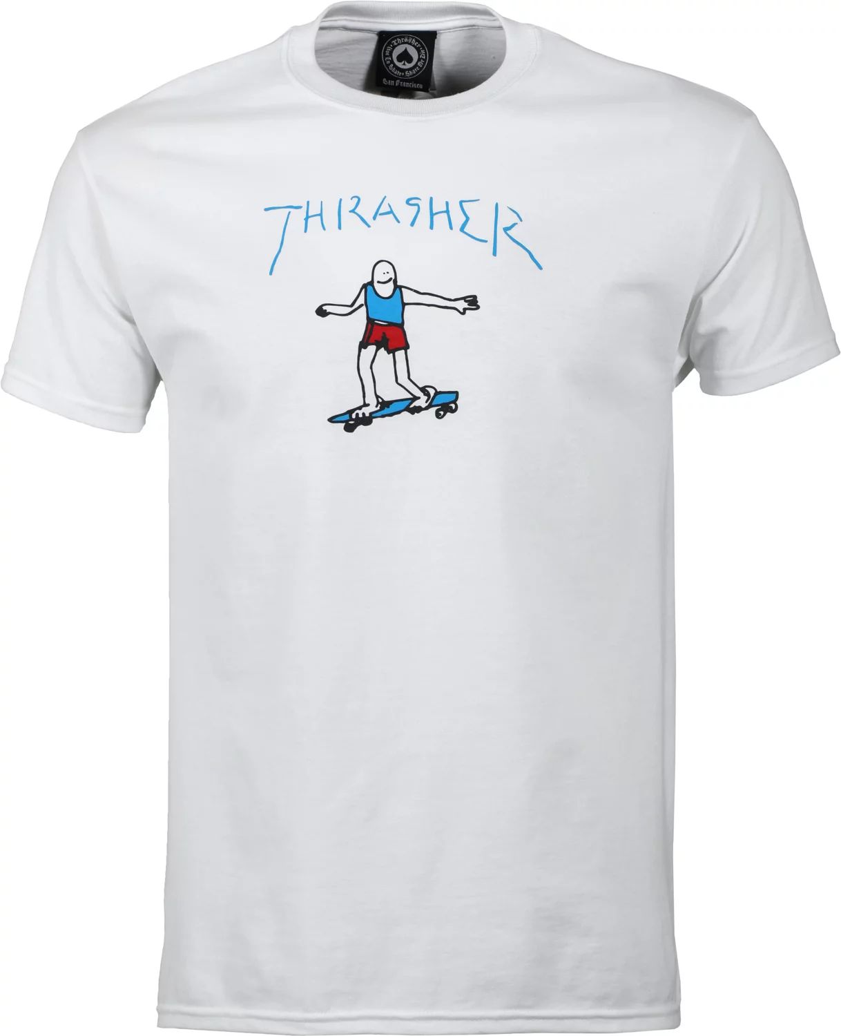 pánské triko THRASHER GONZ LOGO TEE White/Blue