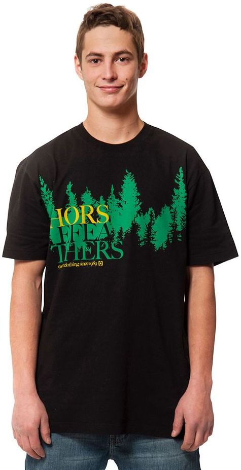 pánské triko HORSEFEATHERS TREES T-SHIRT (black)