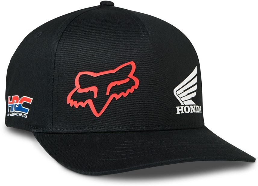 pánská kšiltovka FOX (HONDA) FLEXFIT HAT Black
