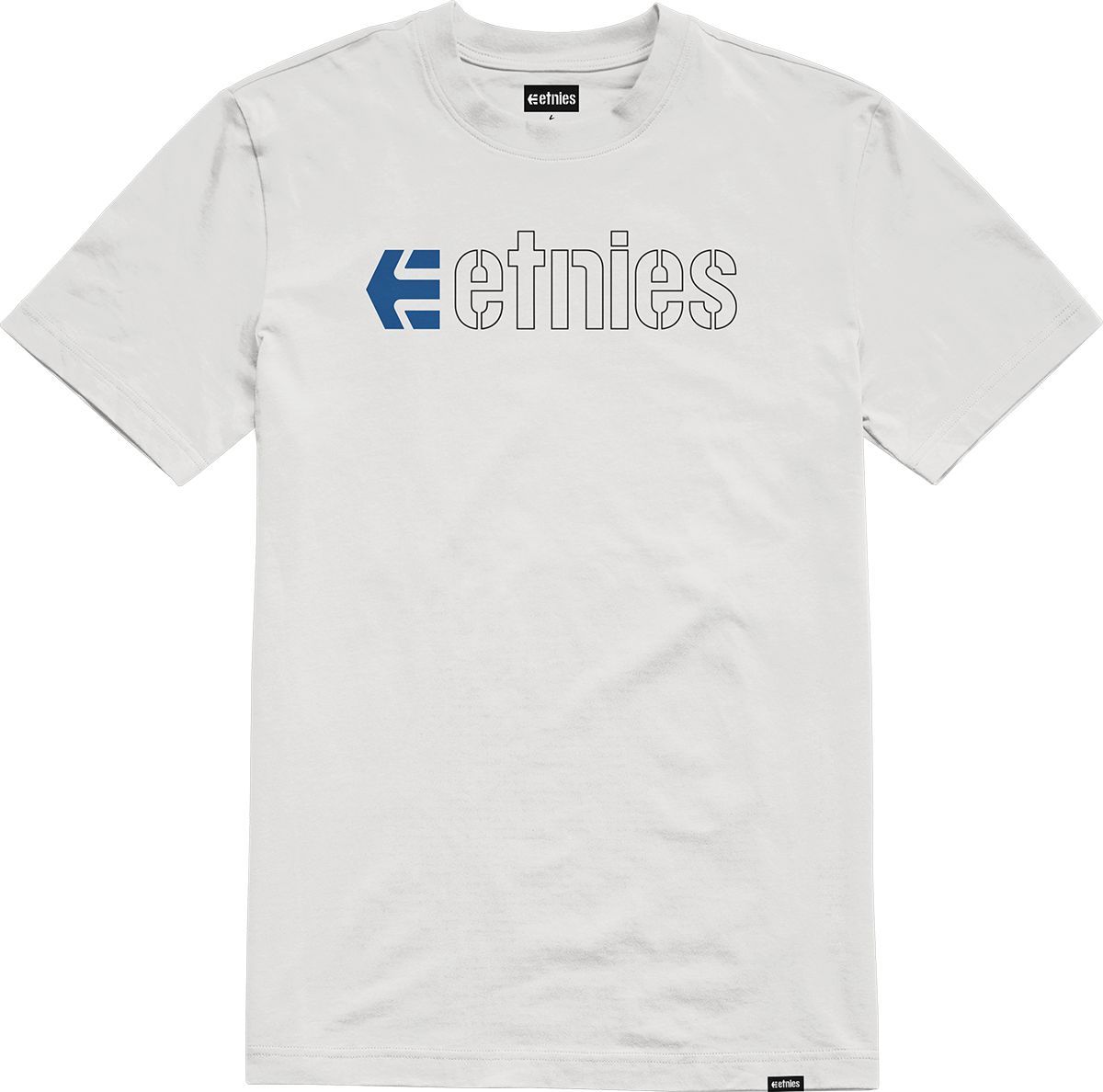 pánské triko ETNIES ECORP TEE White/Blue/Black