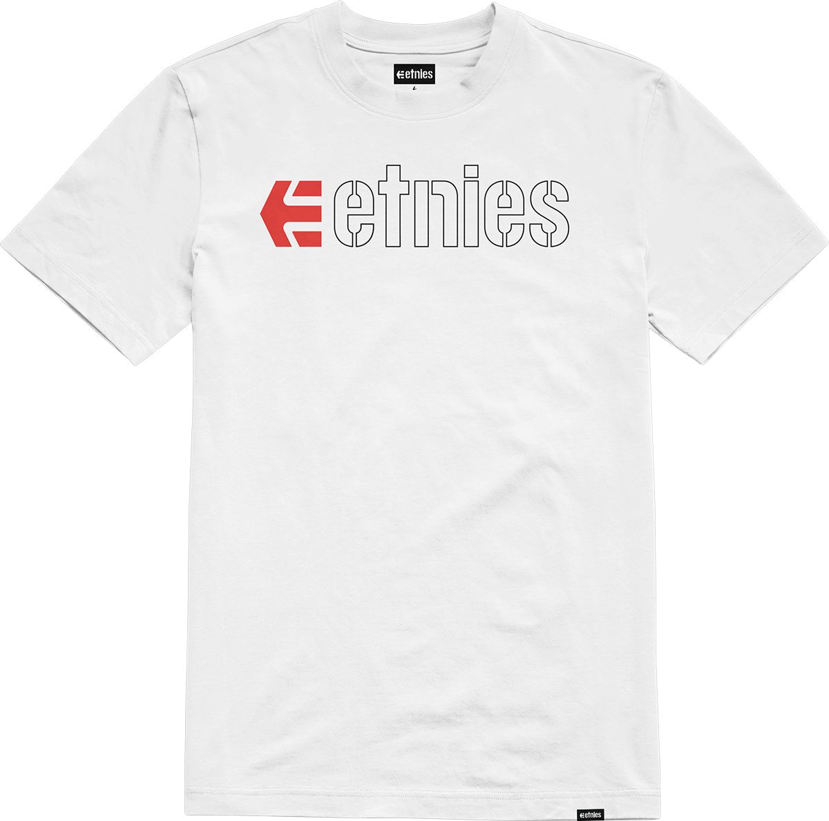 pánské triko ETNIES ECORP TEE White/Black/Red