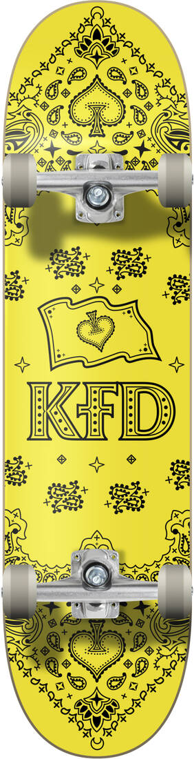 skateboard KFD BANDANA COMPLETE Yellow