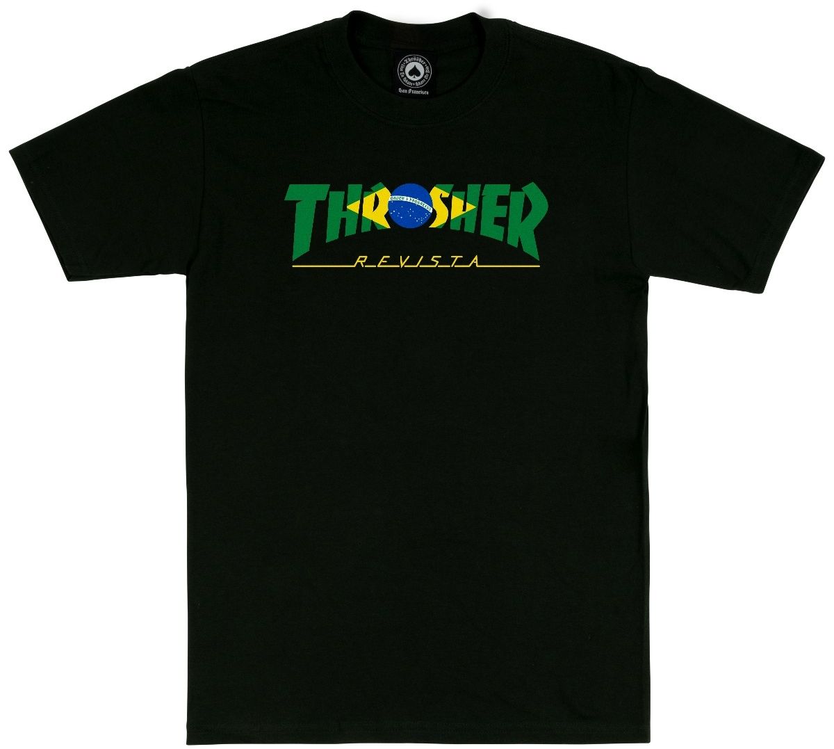 pánské triko THRASHER BRAZIL REVISTA TEE Black