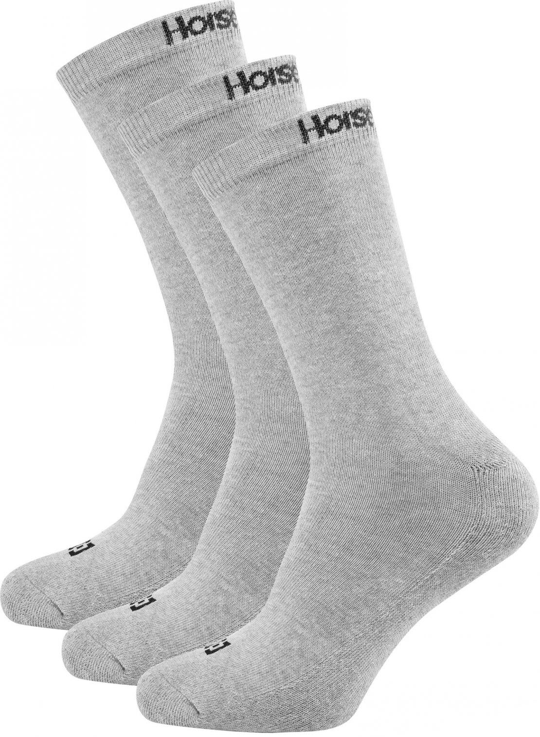 pánské ponožky HORSEFEATHERS DELETE 3PACK SOCKS Heather Gray