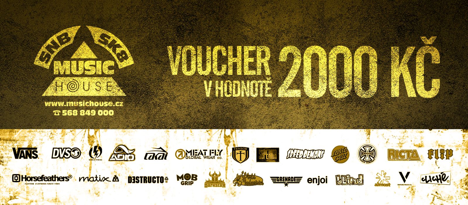 voucher SKATE PRAHA Voucher 2000,-kč