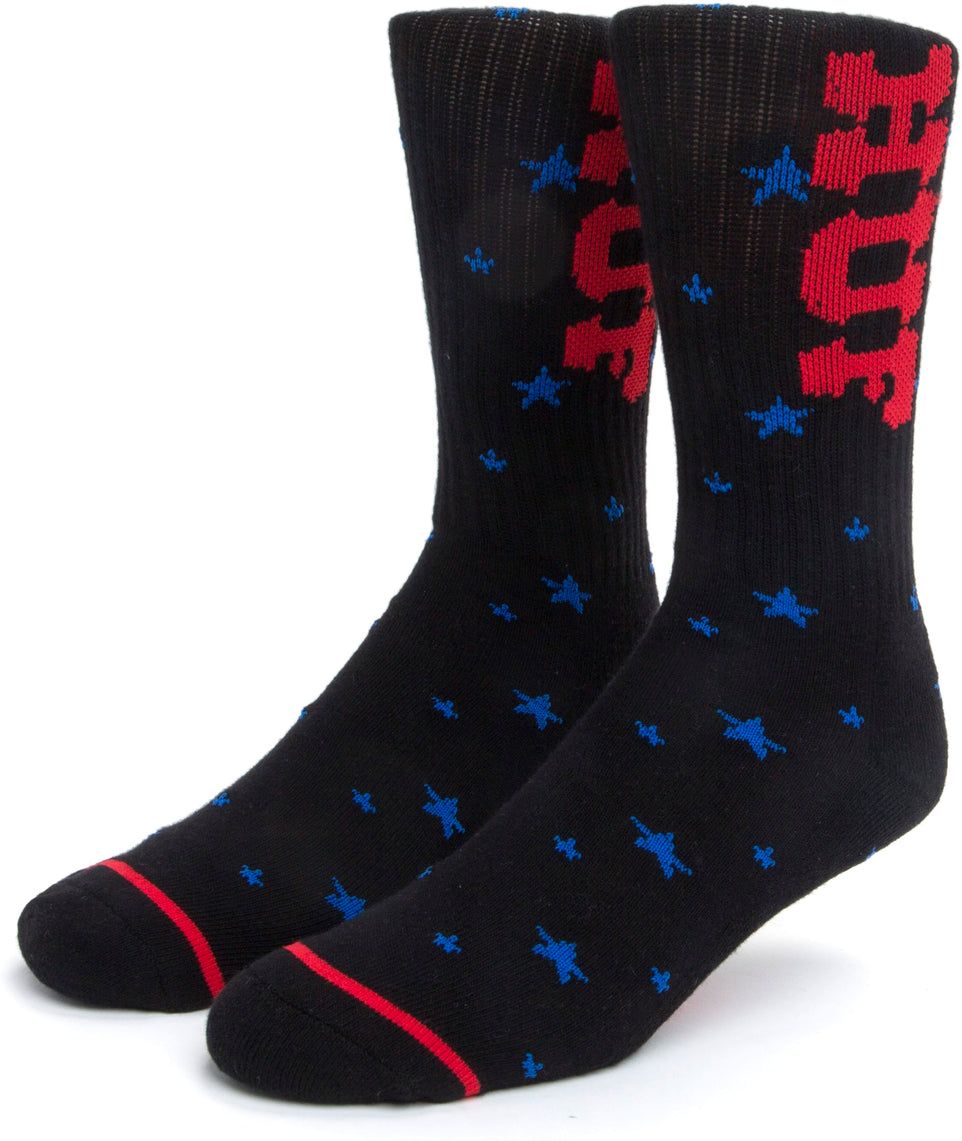 ponožky HUF HUF N STARS CREW SOCKS Black