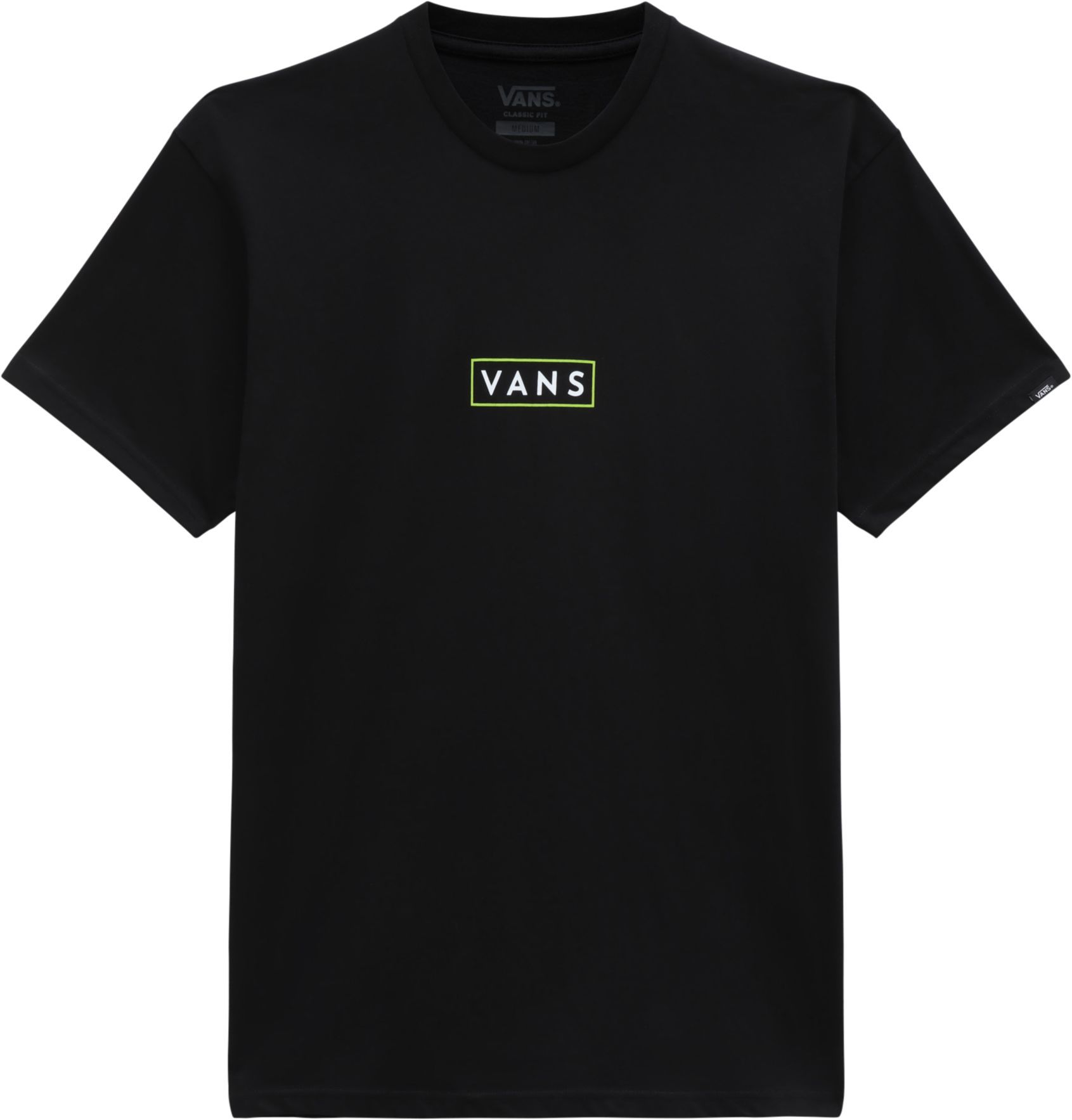 pánské triko VANS CLASSIC EASY BOX TEE Black/Lime Green