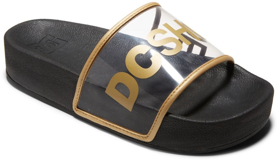 dámské pantofle DC SLIDE PLATFORM SE Black/Gold - BG3