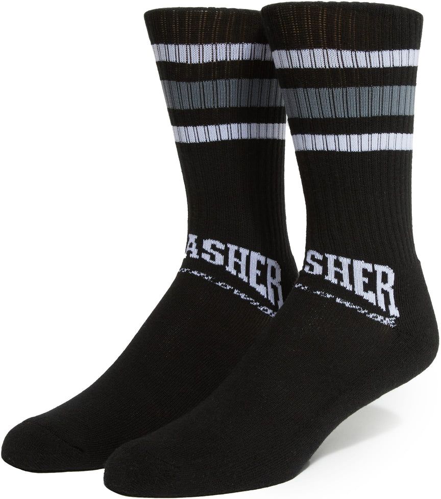 ponožky HUF (THRASHER) CENTER FIELD SOCKS Black