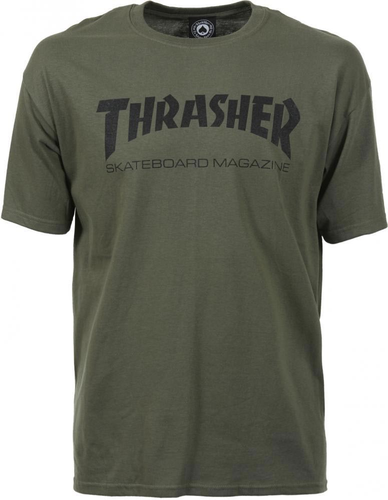pánské triko THRASHER SKATE MAG Army Green