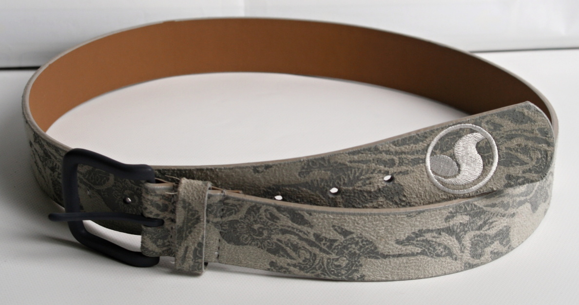 pánský koženkový pásek DVS Dvs bandamo synthetic material belt grey
