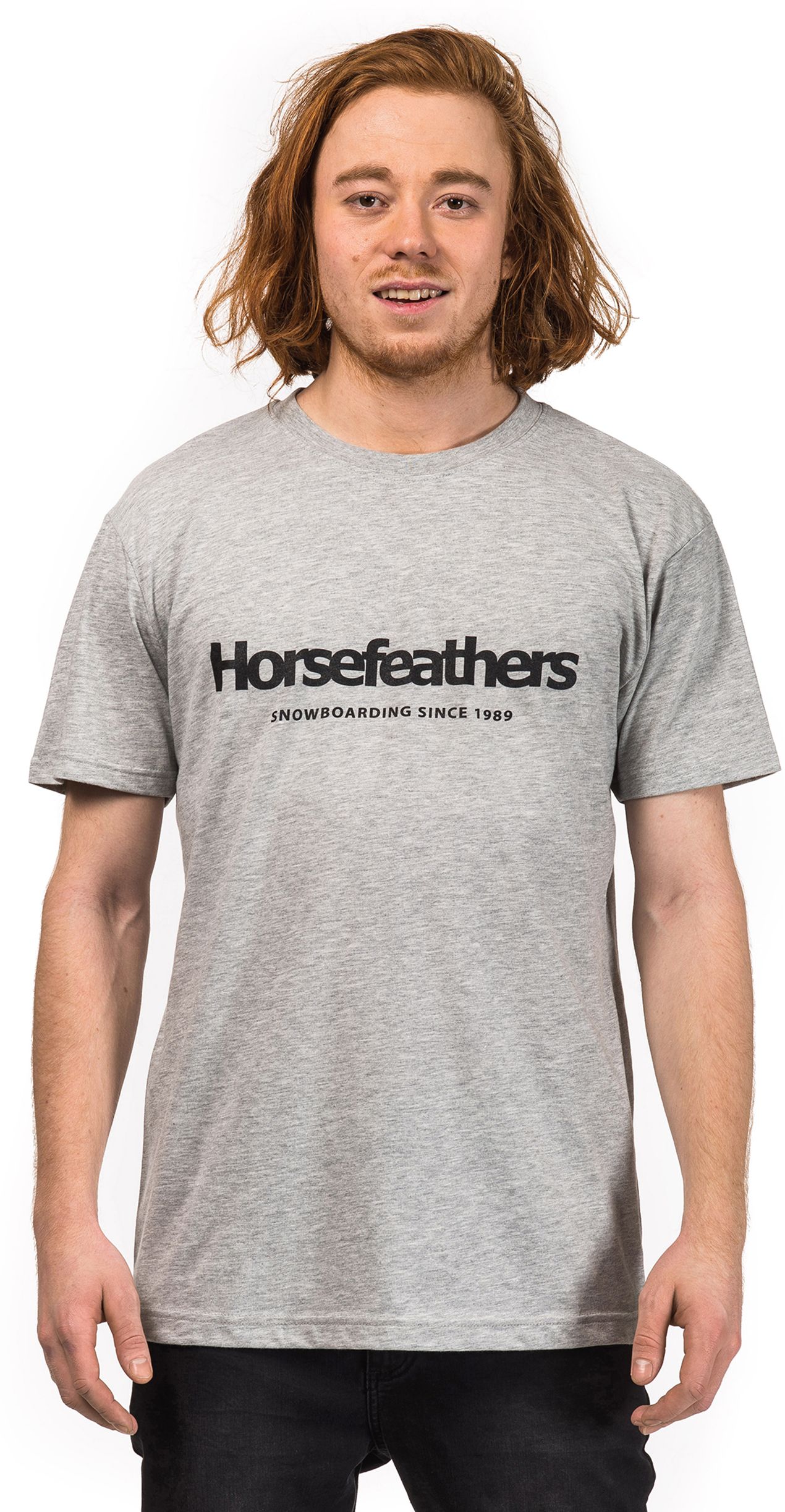 pánské triko HORSEFEATHERS QUARTER T-SHIRT Ash