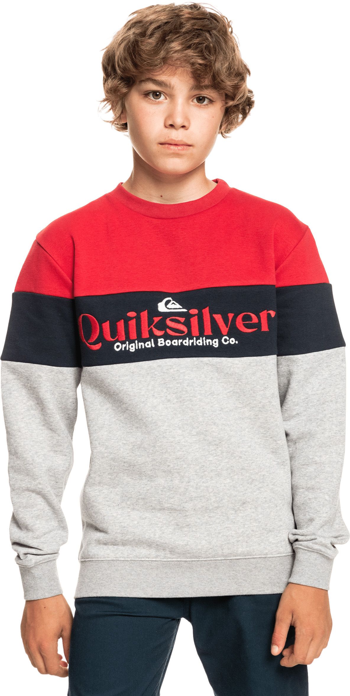 dětská mikina QUIKSILVER YOUTH BEACH TO SCHOOL CREW American Red - RPY0