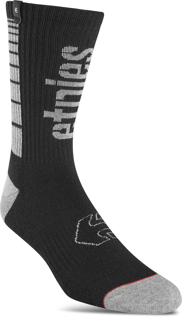 pánské ponožky ETNIES MTB COOLMAX CREW SOCKS Black/Grey