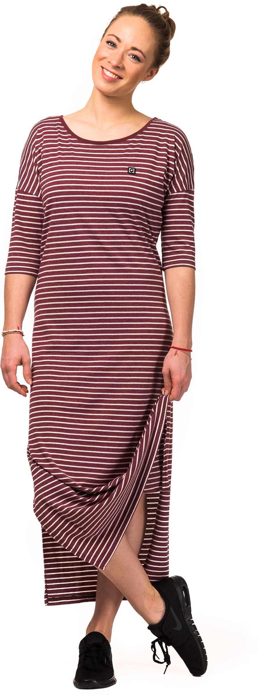 dámské šaty HORSEFEATHERS LILLIAN DRESS (burgundy stripes)