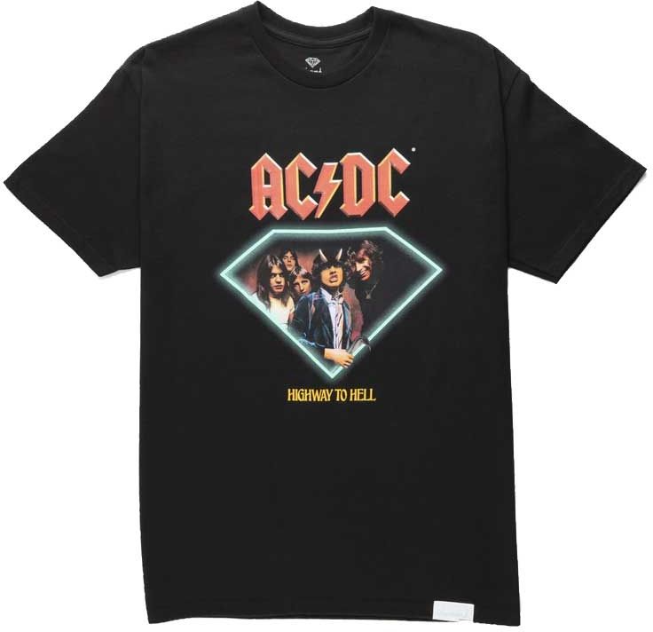 pánské triko DIAMOND AC/DC HIGHWAY TO HELL TEE Black