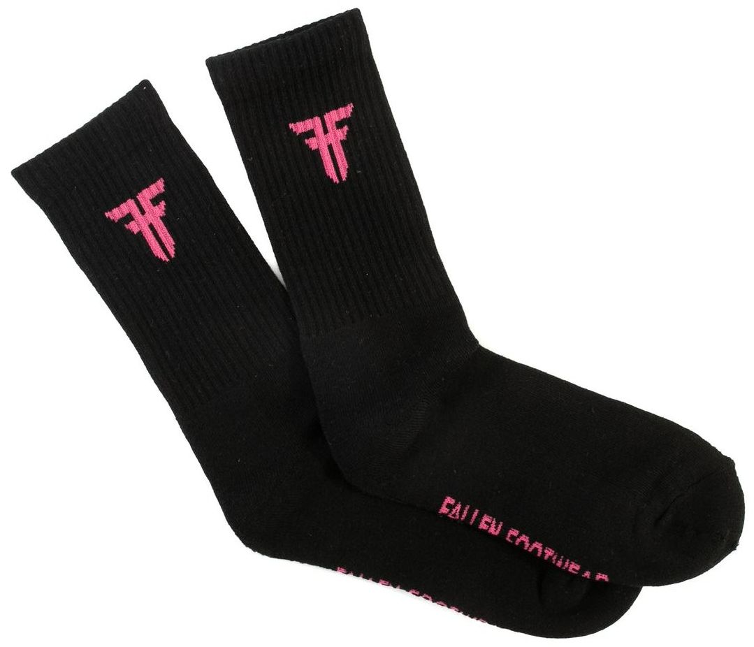 pánské ponožky FALLEN TRADEMARK SOCKS Black/Pink