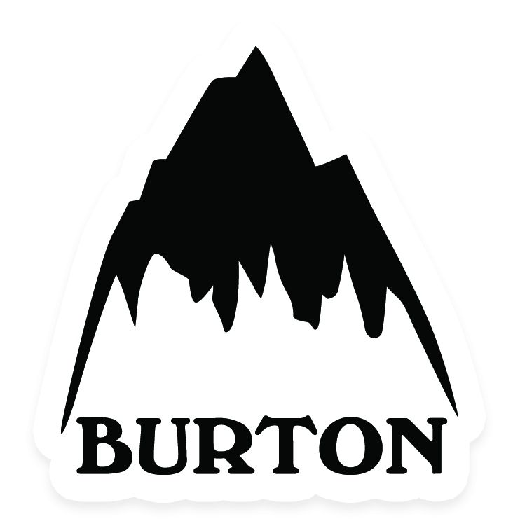 samolepka BURTON MOUNTAIN LOGO STICKER Black/White