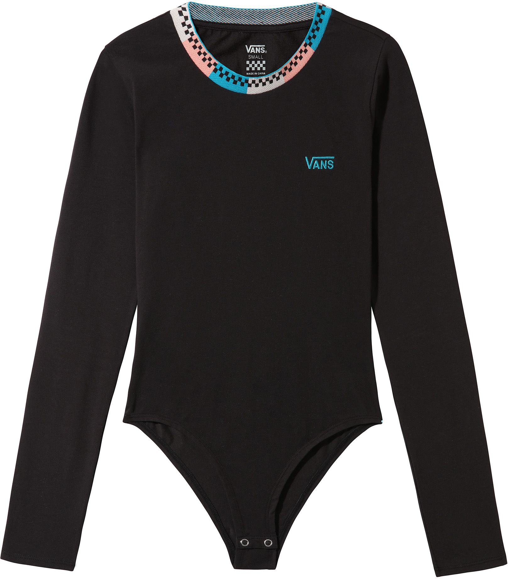 Damske body Vans TRI CHECK LS BODY Black
