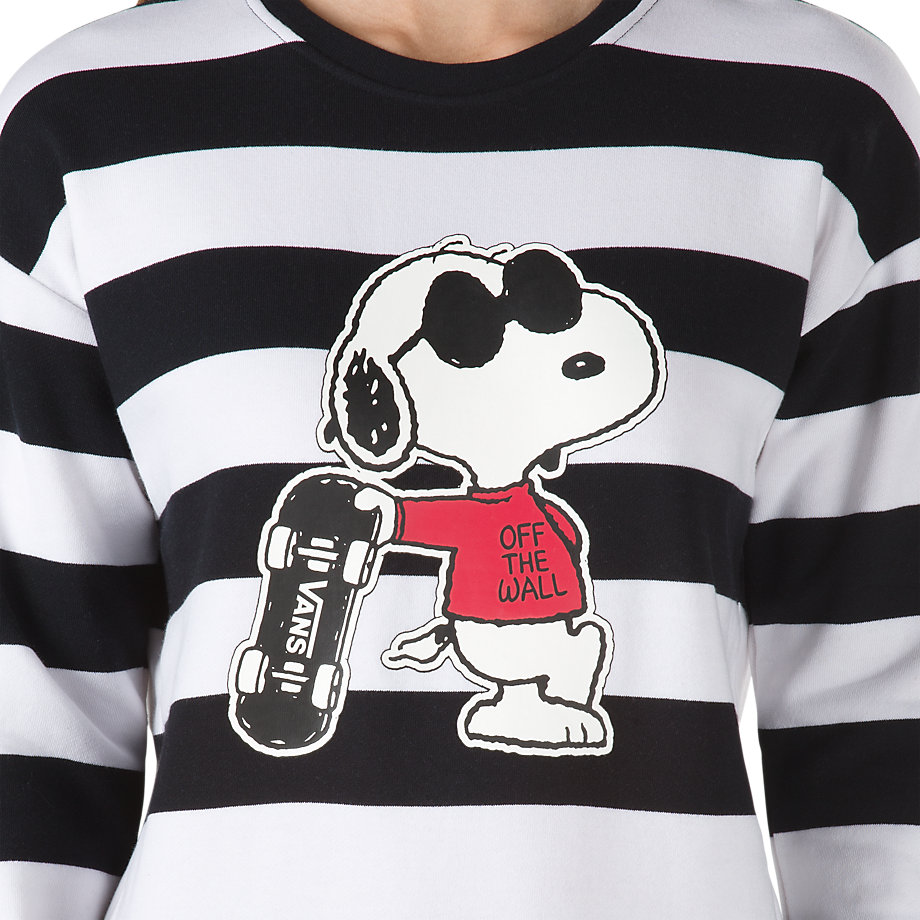 Damska mikina Vans JOE COOL CREW PEANUTS White Black