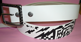 Vans lthr belt wht