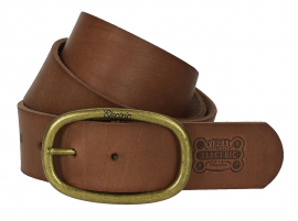 DELTA LEATHER BELT/BROWN