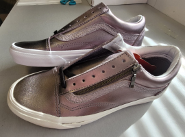 OLD SKOOL ZIP (Metalic Leather) Thistle Purple/True White