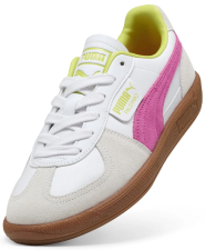 PALERMO LTH  WHITE/FLURO PINK PES