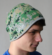 L beanie camo green