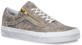 OLD SKOOL ZIP (Marble Suede) Khaki/True White