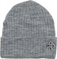 CROSS RIBBED BEANIE Charcoal Heather