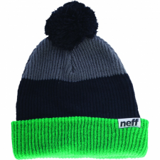 SNAPPY BEANIE/GREEN BLACK GREY