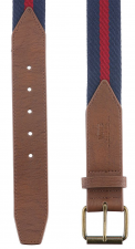COMMANDER BELT Dress Blues/Rhubarb