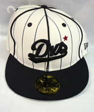 DVS logo navy white stripe